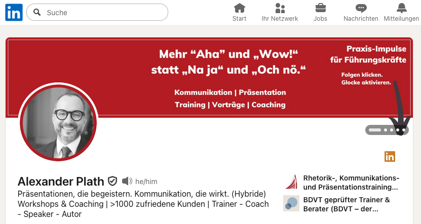 Alexander Plath Profil auf LinkedIn Alexander Plath Profil auf LinkedIn Screenshot